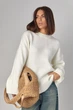 Женская вязаная кофта oversize цвет молочный размер ONE SIZE FL_001856 - изображение 5