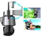 Уличная охранная поворотная WIFI камера Dual Lens Zoom 8MP сирена, зум, iCSee удаленным доступом онлайн - изображение 4