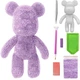 Ведмедик Алмазна Мозаїка 23 см SHR23 (Голограмні Стрази) SHLab Lavender (36898-4E) - зображення 1