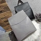 Сумка рюкзак Серебро женская кожаная молодежная трансформер 28x24x11 см Серая - изображение 2