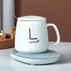 Чашка керамическая Lucky на платформе с подогревом с крышкой и ложкой 380ml White (3_05627) - изображение 3