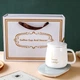 Чашка керамическая Lucky на платформе с подогревом с крышкой и ложкой 380ml White (3_05627) - изображение 7