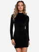 Sukienka z golfem damska Made Of Emotion M558 L Czarna (5903887602679) - obraz 1