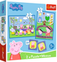 Puzzle + Memos Trefl Peppa Pig Radosne chwile z Świnką Peppą 2 w 1 78 elementów (5900511933314) - obraz 1