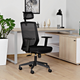 Fotel biurowy ergonomiczny Esta FS02-1H Black (5908242402741) - obraz 3