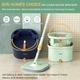 Набор швабра и ведро с отжимом Homettler CW002-blue, 2 мопа в комплекте, синий - изображение 2