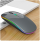 Беспроводная мышь Bluetooth 5.2/2.4Ghz USB, подсветка RGB, аккумулятор, Черный - изображение 8