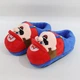 Тапочки-кигуруми Мягкие Женские Kigurumi Супер Марио Super Mario Домашние Плюшевые Тканевые Сине-красные 35-42 (W313202) - изображение 2