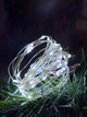 Гирлянда светодиодная нить внутренняя капля росы 10 м 100Led белый цвет холодный USB Lemleo батарейки в комплекте - изображение 4