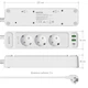 Сетевой фильтр-удлинитель RZTK Power Strip Pro 3 + 2 USB-A + USB-С (PD20W) White 2 м - изображение 13