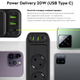 Мережевий фільтр-подовжувач RZTK Power Strip Pro 5 + 2 USB-A + USB-С (PD20W) Black 2 м - зображення 7