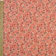 Коттон с ворсом коралловый, зайки в цветочек, ш.140 (12069.030) - изображение 1