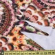 Микрофибра молочная с оранжевыми черно-сиреневыми кругами калейдоскоп ш.165 (12556.010) - изображение 2