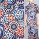 Микрофибра темно-синяя с цветными кругами калейдоскоп ш.160 (12556.006) - изображение 1