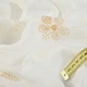 Лен гардинный вышивка цветы золотистые, кайма, молочный, ш.280 (30402.001) - изображение 2