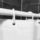 Шторка для ванной и душа с кольцами Bathlux 180x180 см водоотталкивающая,Белая - изображение 6