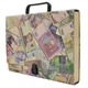 Папка-портфель iTEM, А4, 40 мм, на замке, картонная, КРАФТ-покрытие, полноцветная, Банкноты (304\RT01) - изображение 1