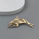 Брошь BROCHE бижутерия Рыбы Дельфин золотистая BRSF114496 - изображение 4
