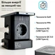 Универсальный сетевой удлинитель RZTK GaN Hub Wireless 65W + 3 USB-A (QC 3.0) + USB-С (PD20W) Black 2 м - изображение 6
