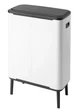 Бак для мусора Brabantia Bo Touch Bin Hi двухсекционный 2х30 л белый 130601 (00800818) - изображение 4