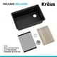 Кухонная мойка Kraus Bellucci нижнего монтажа KGUW2-33MBL KS0001U 68,6 x 40,7 x 23,9 см Черный - изображение 2