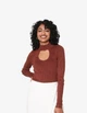 Кофта женская - кофта Abercrombie & Fitch AF9276W S Коричневый - изображение 2