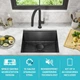 Кухонна мийка Kraus Kore нижнього монтажу KWU1101-21 KS0018U 48,26 x 40,64 x 25,4 см Чорний - зображення 3