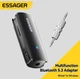 Беспроводной Bluetooth адаптер Essager для наушников, автомагнитол аудиоприемник AUX 3,5мм с аккумулятором BT 5.3 - изображение 1