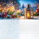 Новорічний кутовий фотофон, вініловий 120х120см, Frontlit 450 г/м2 №58570 - зображення 3