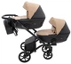 Коляска 2 в 1 для двойни Bair Kiwi DUO ECO BKD-18/15 капучино / черный - изображение 3