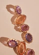Серьги женские длинные с камнями 8 см PrettyLittleThing Сиреневые с золотистым 12464 - изображение 3