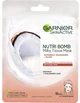 Тканинна маска для обличчя "Кокос і гіалуронова кислота" - Garnier SkinActive Nutri Bomb Coconut and Hyaluronic Acid Tissue Mask 28g (799845-135675) - изображение 1