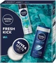 Набір чоловічий - NIVEA MEN Fresh Kick 2024 (sh/gel/250ml + deo/150ml + cr/75ml) (1389789-22562032) - изображение 1