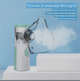 Інгалятор (Небулайзер) Портативний з маскою Mesh Nebulizer 100 KHZ JSL-W303 100 KHZ ультразвуковий для дітей та дорослих ручний з насадками Білий - зображення 4