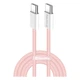 Дата кабель USB-C to USB-C 1.0m 60W 3.0А pink ColorWay (CW-CBPDCC061-P) - зображення 1