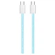 Дата кабель USB-C to USB-C 1.0m 60W 3.0А blue ColorWay (CW-CBPDCC061-BL) - изображение 5
