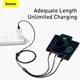 Кабель швидкого заряджання USB-Lightning+Type-C+MicroUSB Baseus Tungsten Gold 3-in-1 3.5А 1.5m, чорний - зображення 10