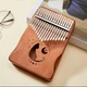 Калимба музыкальный инструмент kalimba африканская пальчиковое пианино А1 ручной работы из дерева 17 клавиш ручное фортепиано мбира сансула светло коричневая - изображение 8