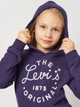 Детское худи для девочки Levi`s Lvg Levis Pullover Hoodie 3EL279-PAS-LY 116 см Фиолетовое (3666643116750) - изображение 4