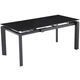 Дизайнерський розкладний обідній стіл Just Relax “Siena DARK GRAPHITE” min120x80 max170х80 з Керамічною Темно-сірою поверхнею - зображення 2