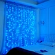 Гірлянда штора світлодіодна на вікно 212 LED 3х2м Синя з конектором для зʼєднання послідовно святкова новорічна прикраса - зображення 1