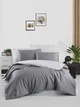 Євро комплект постільної білизни HOBBY Poplin Diamond Grey/A.Grey 200*220/2*50*70 - зображення 1