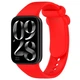 Ремешок силиконовый MRK для Mi Band 8 Pro/Xiaomi Redmi Watch 4 Красный с металлическим креплением (mrk3344) - изображение 1