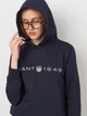 Худи женское GANT Reg Printed Graphic Hoodie 4200756-433 S Синее (7325707467455) - изображение 4