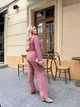 Костюм з блузкою на запах (ефект) мод ДК -0109 пудровий 58-60 - изображение 2