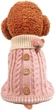 Вязаный свитер Derby Classic Dog Winter Sweater Pink для собак, кошек, щенков, S Розовый - изображение 4