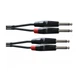 Коммутационный кабель 2xJack 6,3 — 2xJack 6,3 0.6м Cordial CIU 0,6 PP Rean Silver - изображение 1