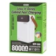 Зовнішній акумулятор повербанк power bank Remax RPP-566 80000mAh 5A 20W PD USB/Type-C Кабелі Ліхтарик Чорний - зображення 5