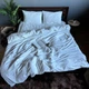 Постельное белье Washed Cotton Семейный 150 х 215 два пододеяльника Вареный хлопок Молочное 70 х 70 - изображение 1