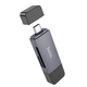 Кардридер HOCO HB45 Spirit 2-in-1 USB/Type-C 3.0 card reader Metal gray (6942007620529) - изображение 2